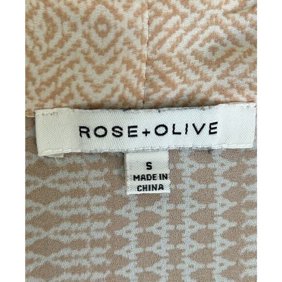 Rose & Olive Tunic‎ Top Women’s S Peach V-Neck Long Sleeve Popover Blouse Career - Picture 3 of 7